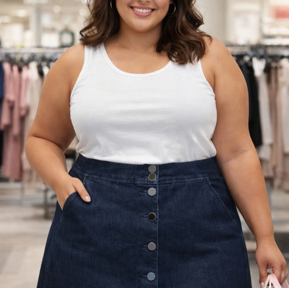 kate spade Dresses & Skirts - Kate Spade New York Denim Button-Front Mini Skirt New Size 14